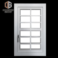 White stain finish color casement window with decorative grille - Doorwin Group Windows & Doors