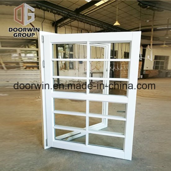 White Stain Finish Color Casement Window with Decorative Grille\Images - China 3 Panels Aluminum Awning Window, As2047 Aluminum Awning Windows - Doorwin Group Windows & Doors