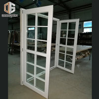 White stain finish color French push out window with grille - Doorwin Group Windows & Doors