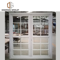 White stain finish color French push out window with grille - Doorwin Group Windows & Doors