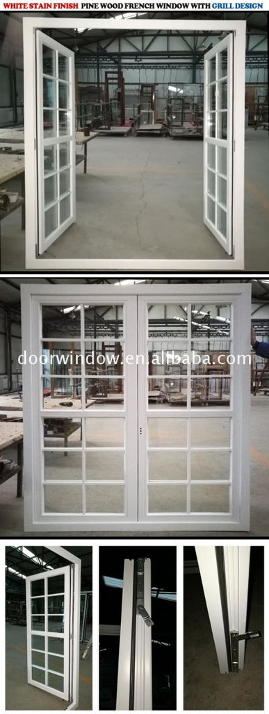 White stain finish pine wood french windows for modern house - Doorwin Group Windows & Doors