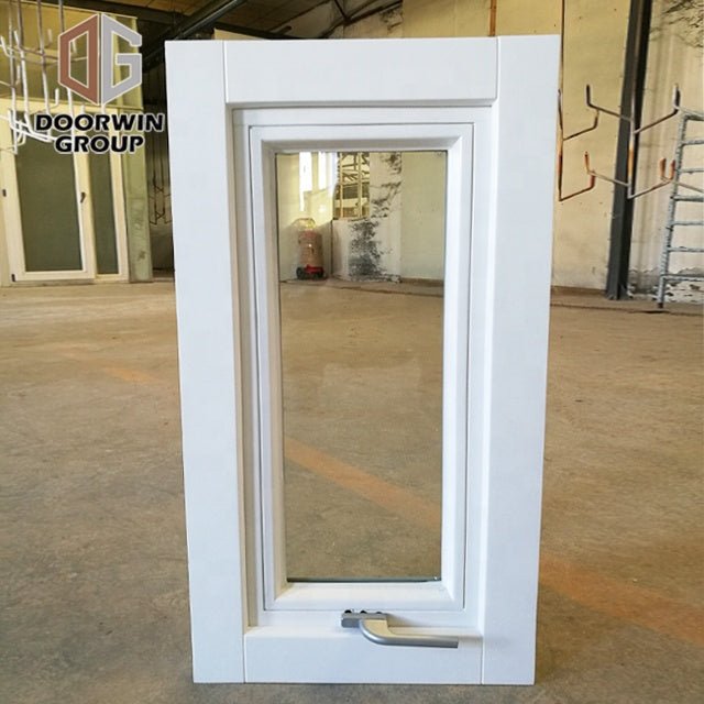 white stain wood aluminum asian style double glazing good sealed awning windows made by china factory - Doorwin Group Windows & Doors