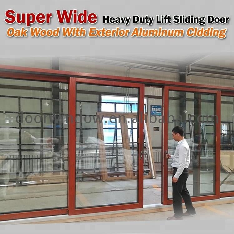 wood aluminum frame balcony commercial automatic sliding glass doors by Doorwin on Alibaba - Doorwin Group Windows & Doors