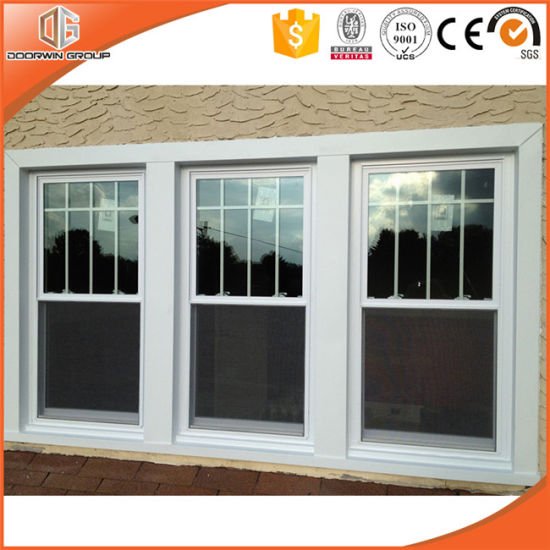 Wood Clad Aluminum Double Hung Window, Wooden Window Frames Designs with Full Divided Light Grille - China Aluminum Awning Window, Aluminum Window - Doorwin Group Windows & Doors