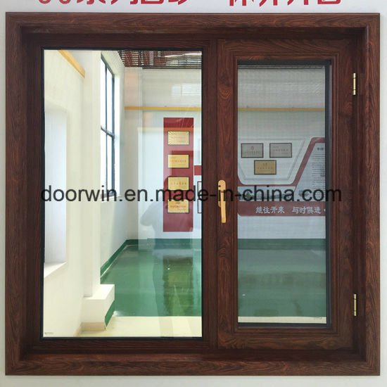 Wood Grain Color Casement Window - China Made in China Factory, with Hollow Glass - Doorwin Group Windows & Doors