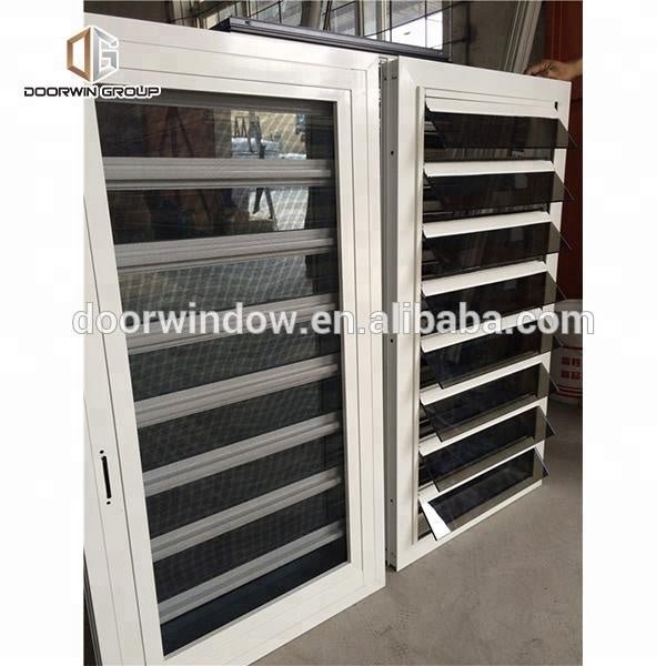 Wood shutter window with roller and mosquito net nets louvers by Doorwin on Alibaba - Doorwin Group Windows & Doors