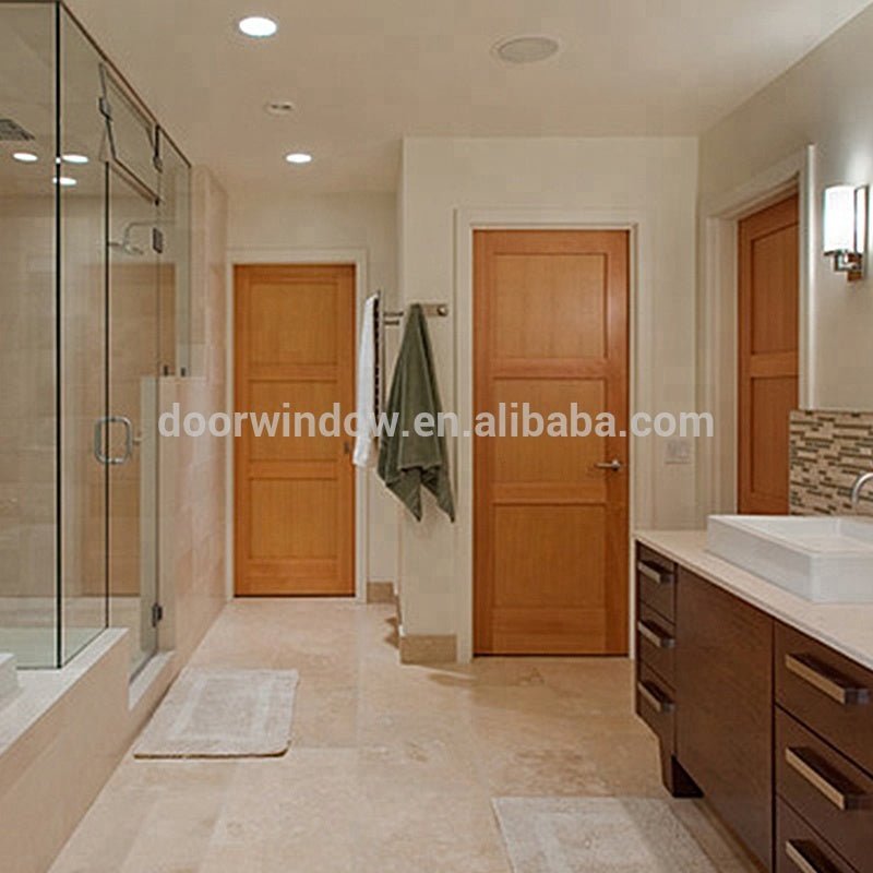 wood veneer MDF board flat panel dressing study room door cheap wooden interior doorsby Doorwin - Doorwin Group Windows & Doors