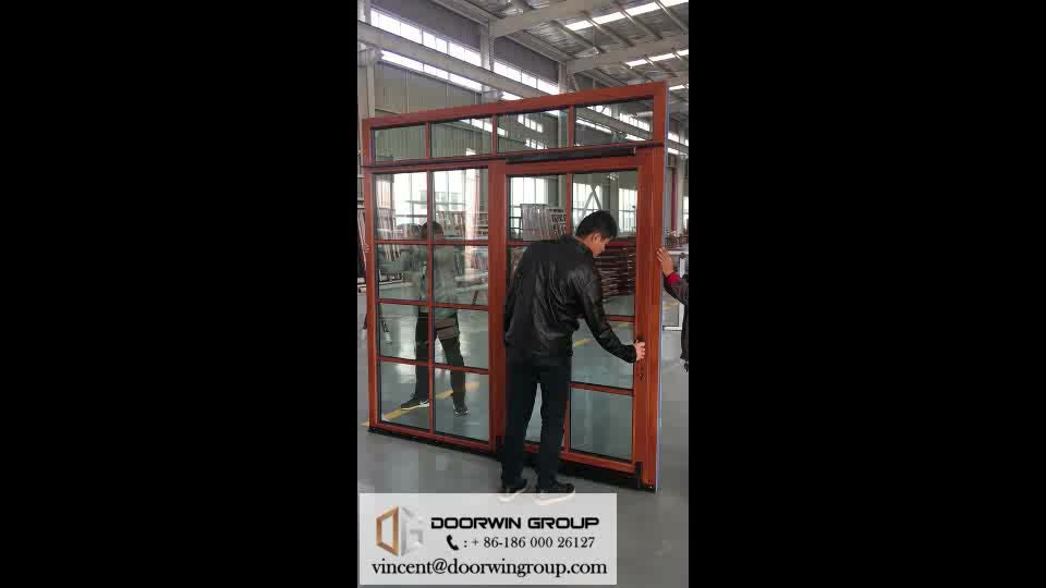 Wooden color aluminum sliding doors aluminium door wood grain finish by Doorwin on Alibaba - Doorwin Group Windows & Doors
