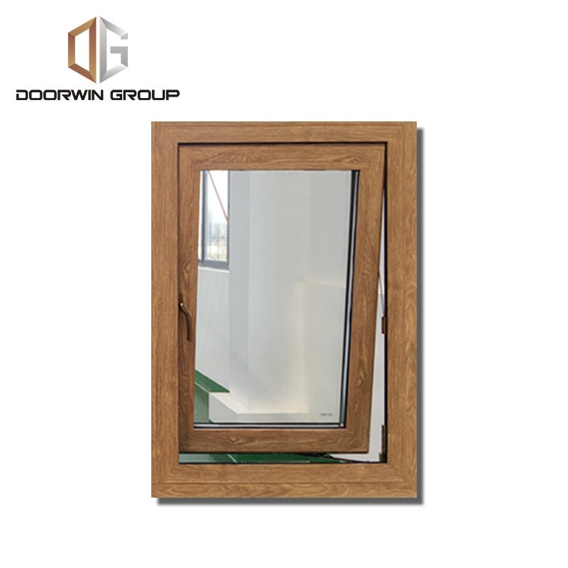 wooden grain finish aluminum swing tilt and turn windows with factory price - Doorwin Group Windows & Doors